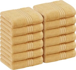 Aj Trading Towels 100% Cotton Washcloths – Bulk  | Soft, Absorbent & Durable Wholesale Face Towels for Hotels, Spa & Gyms - 12 X 12 Inches