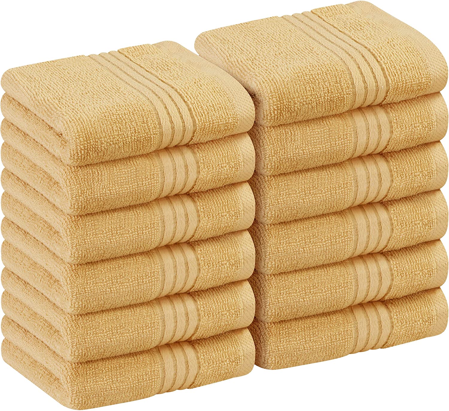 Aj Trading Towels 100% Cotton Washcloths – Bulk  | Soft, Absorbent & Durable Wholesale Face Towels for Hotels, Spa & Gyms - 12 X 12 Inches