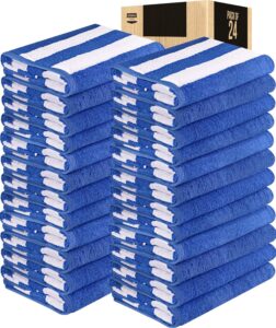 Cabana Stripe Beach & Pool Towels by Utopia Towels - 30 X 60 Inches
