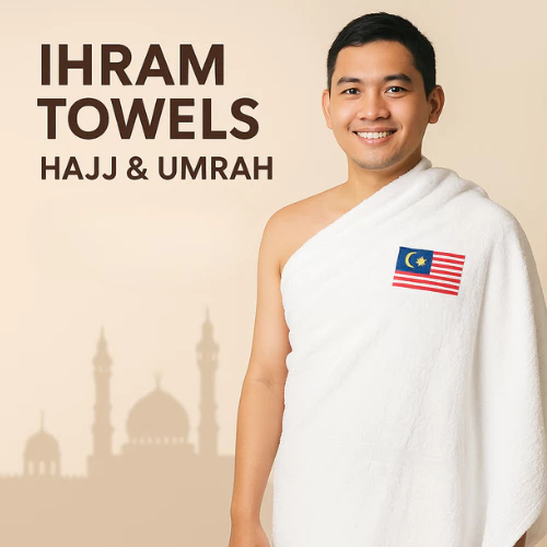 Ihram Cloth 115 x 230 cm – 100% Cotton for Men – Adult Hajj & Umrah Muslim