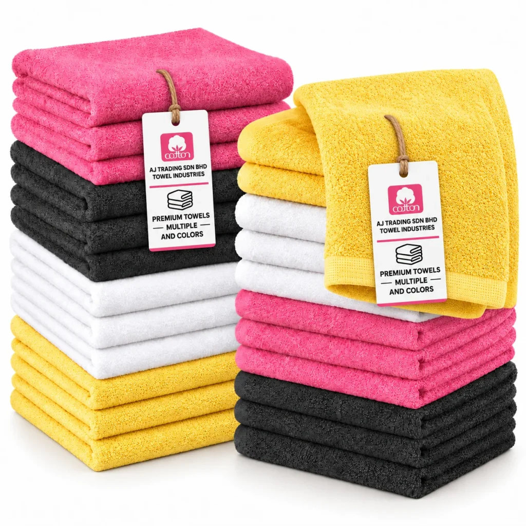 AJ Trading Cotton Towels – Multiple Sizes Available