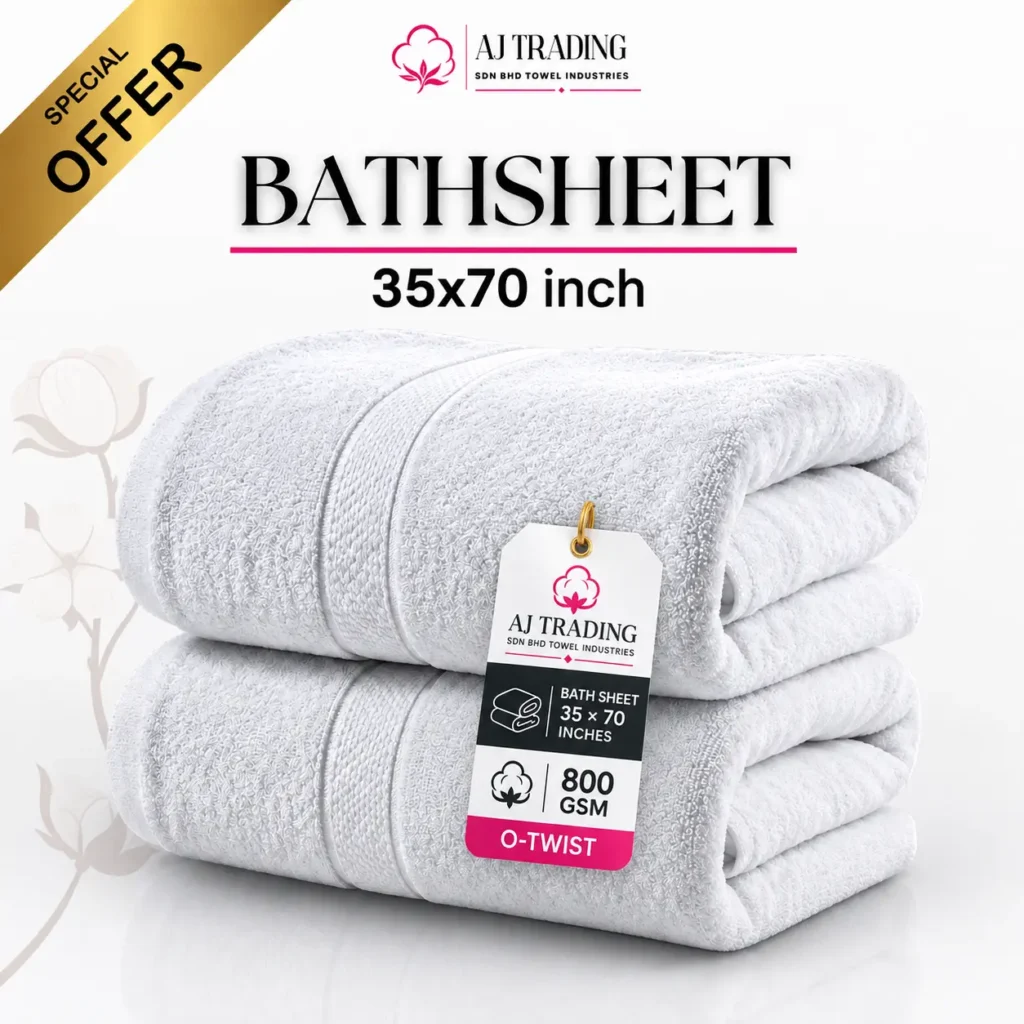 Luxury Jumbo Bath Sheet – 100% Ring Spun Cotton | 850 GSM