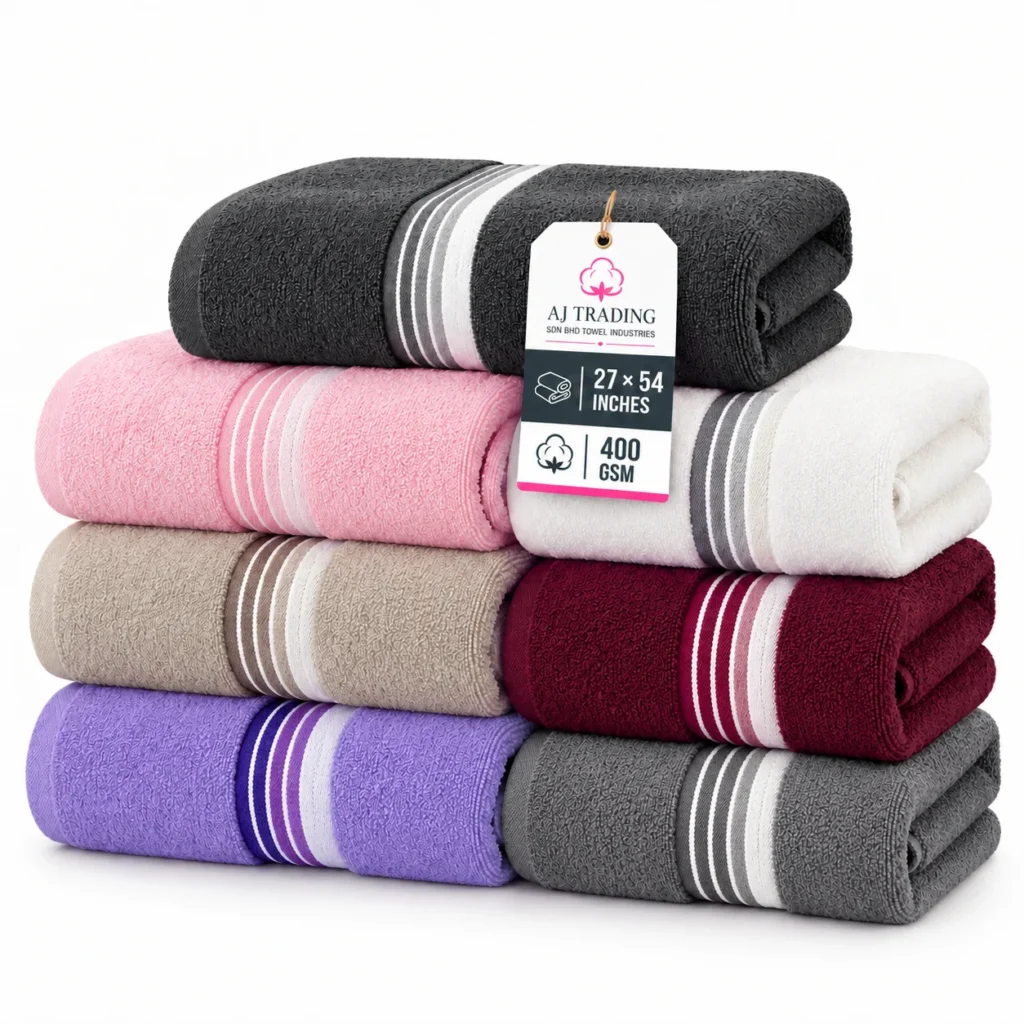 OMBRE Y/D Bath Towel–27 x 52 Inches | Premium Vehura Cotton