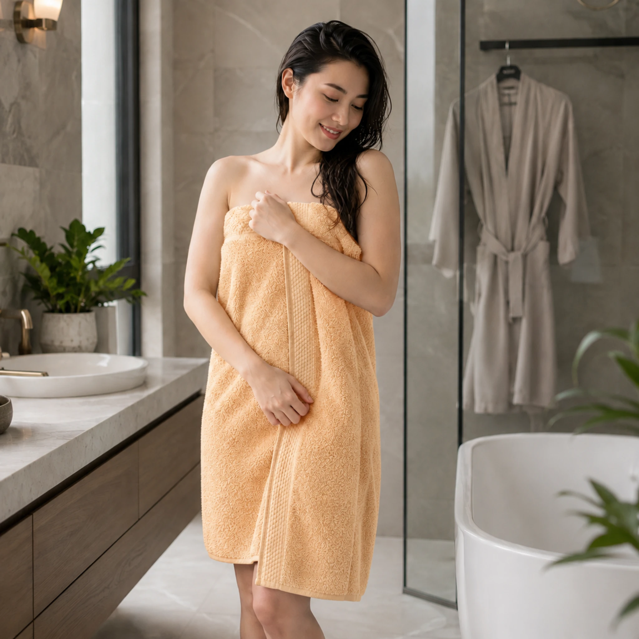 fancy bath towel