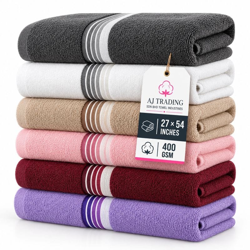 OMBRE Y/D Bath Towel–27 x 52 Inches | Premium Vehura Cotton