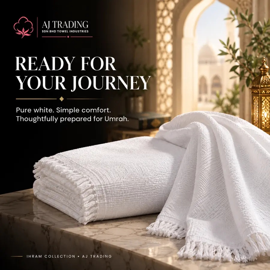 Plain Kain Ihram – Premium Cotton Ihram for Hajj & Umrah