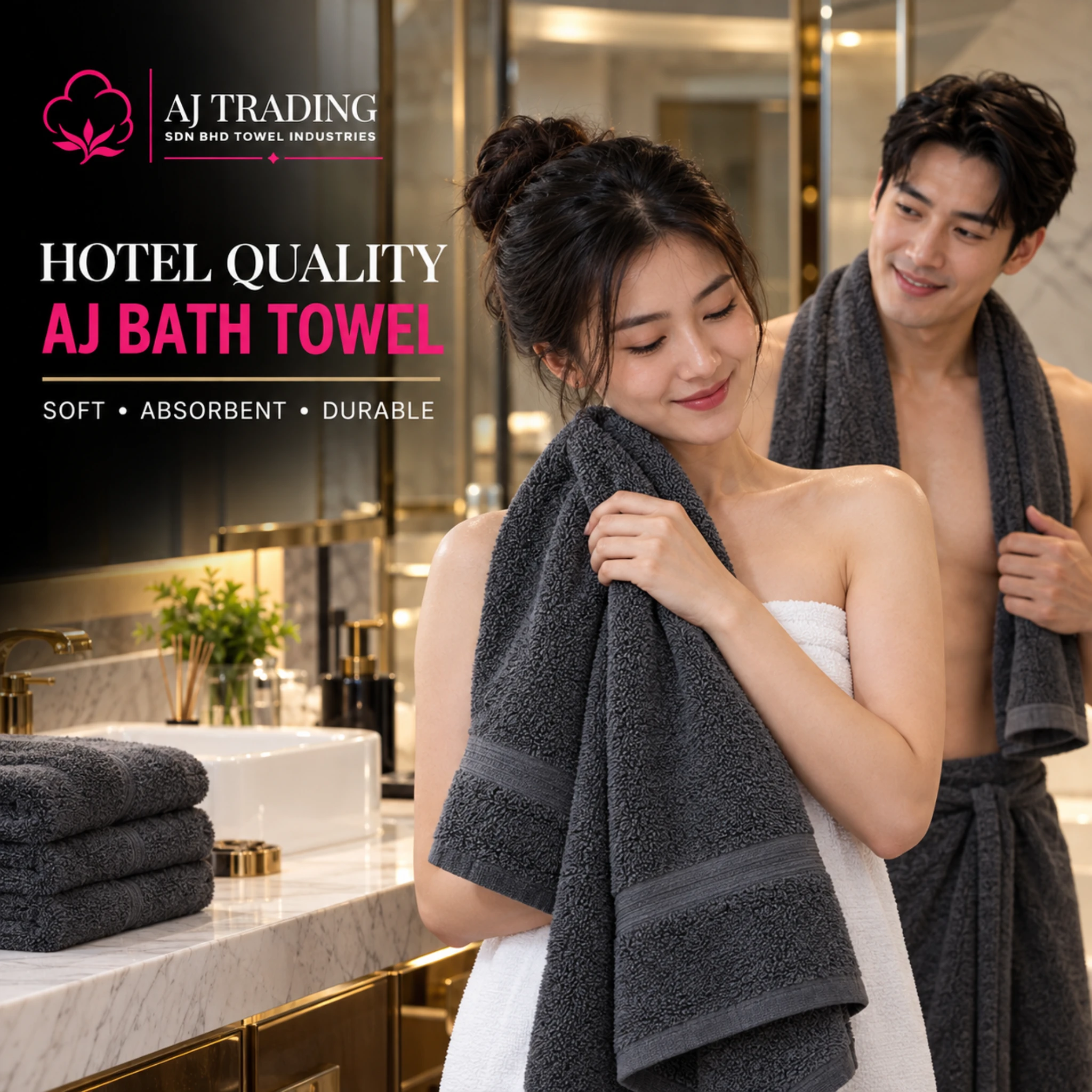 400 GSM Cotton Bath Towel 27×52 Inches – Fancy Design