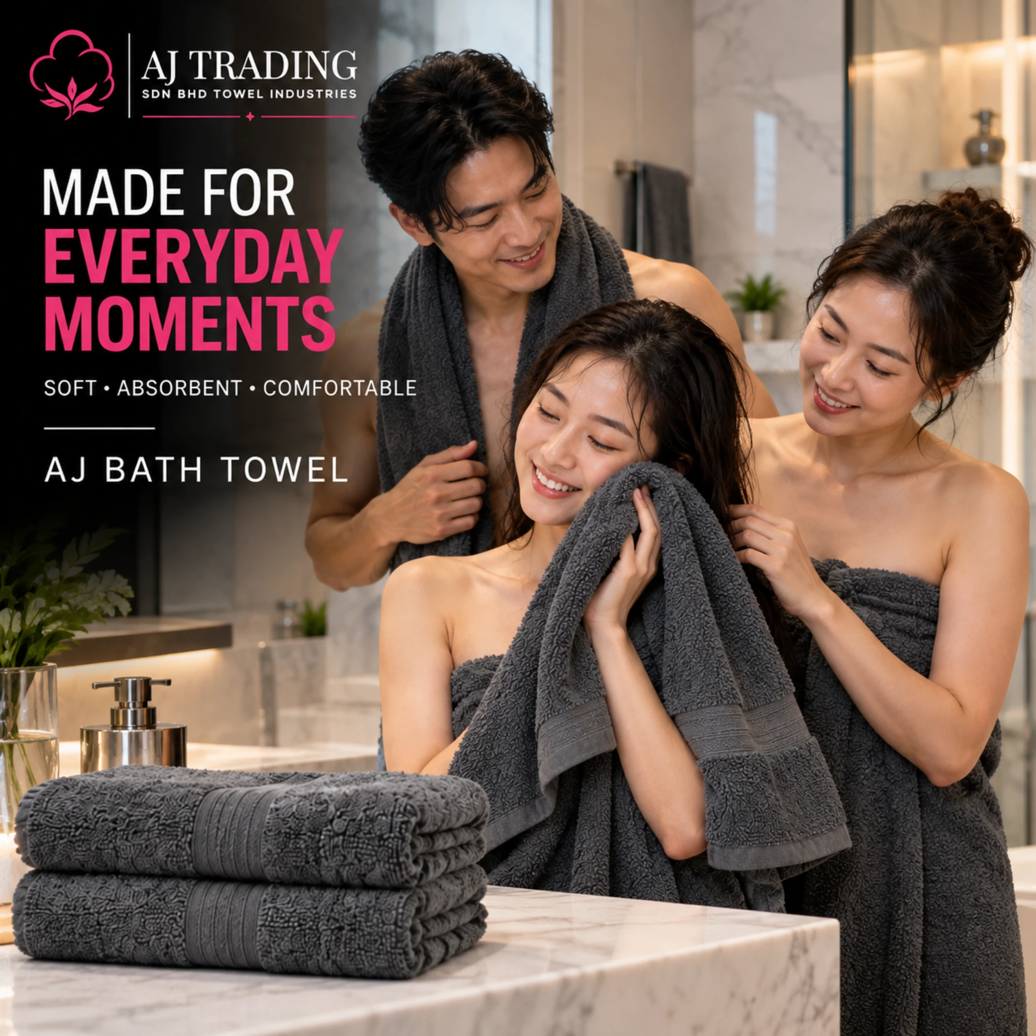 400 GSM Cotton Bath Towel 27×52 Inches – Fancy Design