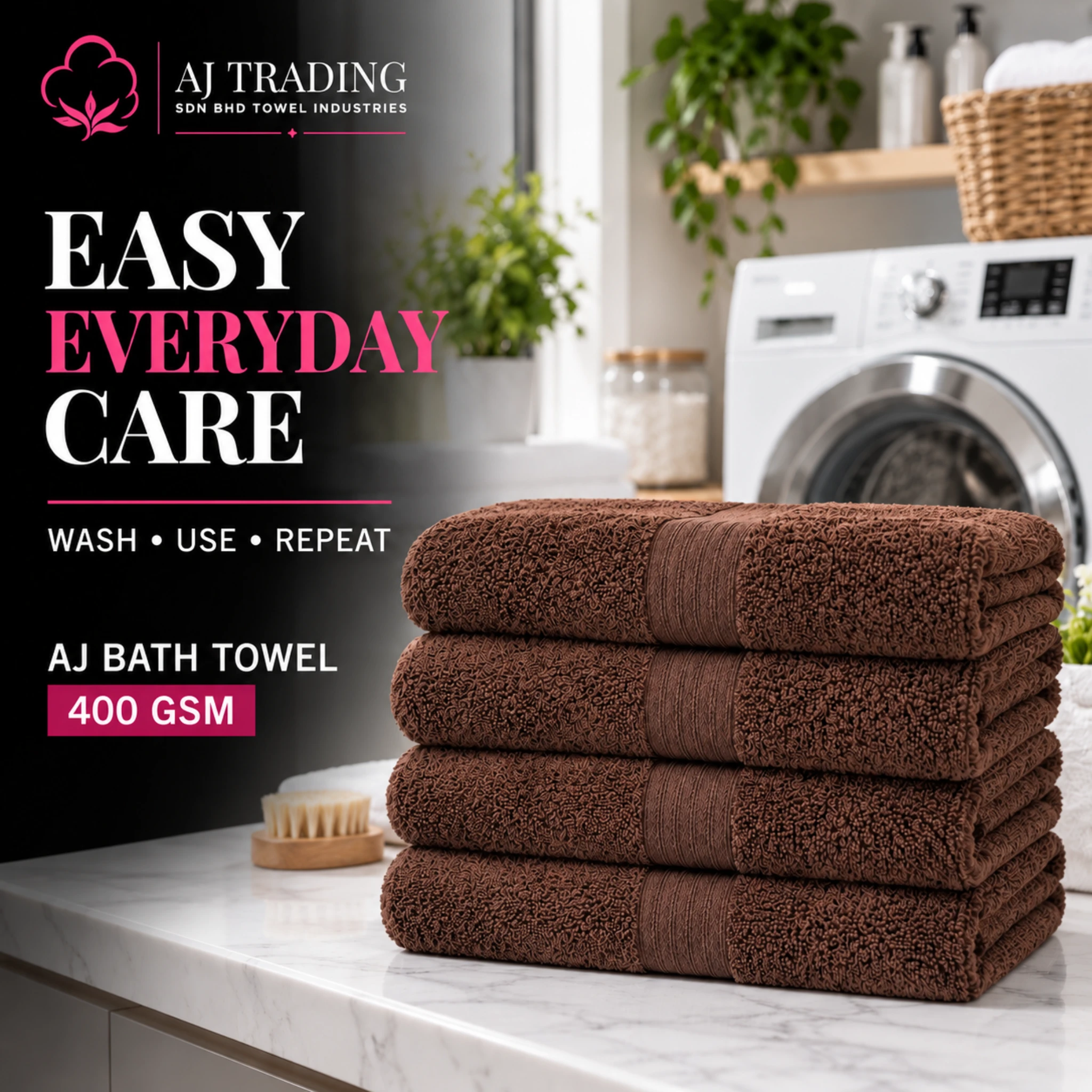 400 GSM Cotton Bath Towel 27×52 Inches – Fancy Design