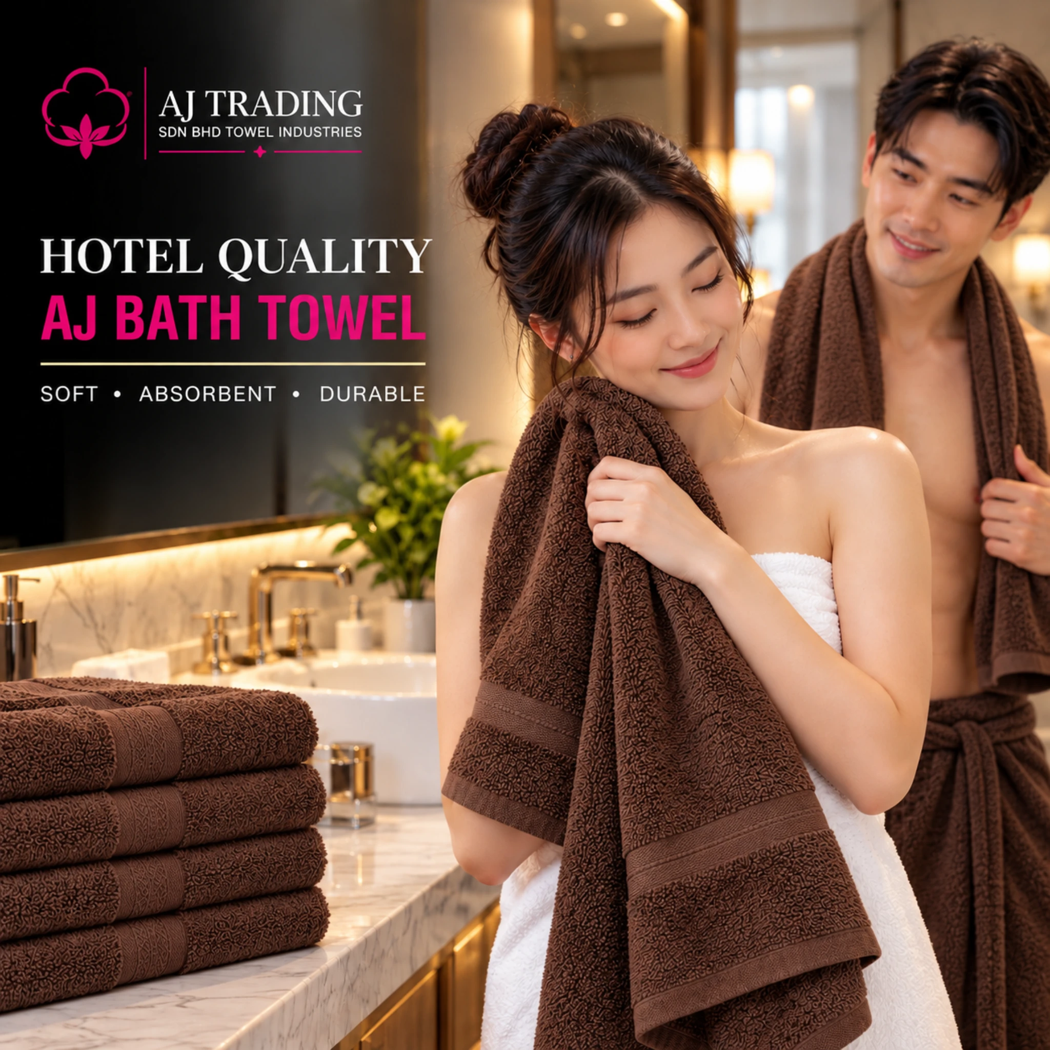 400 GSM Cotton Bath Towel 27×52 Inches – Fancy Design