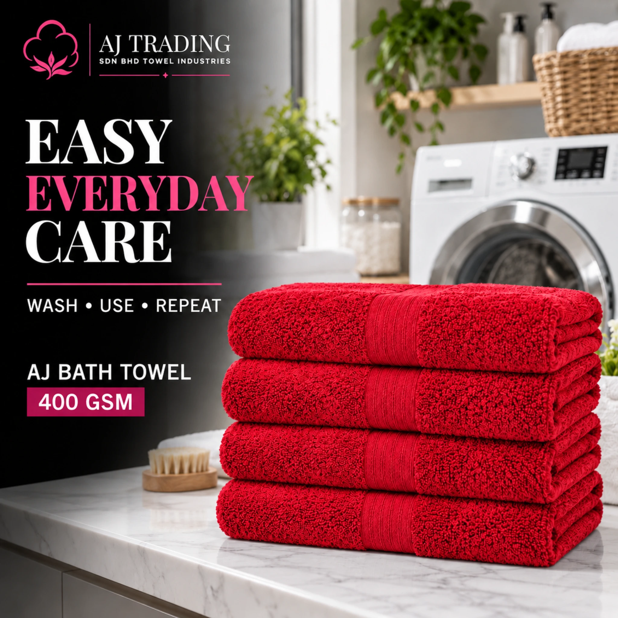 400 GSM Cotton Bath Towel 27×52 Inches – Fancy Design