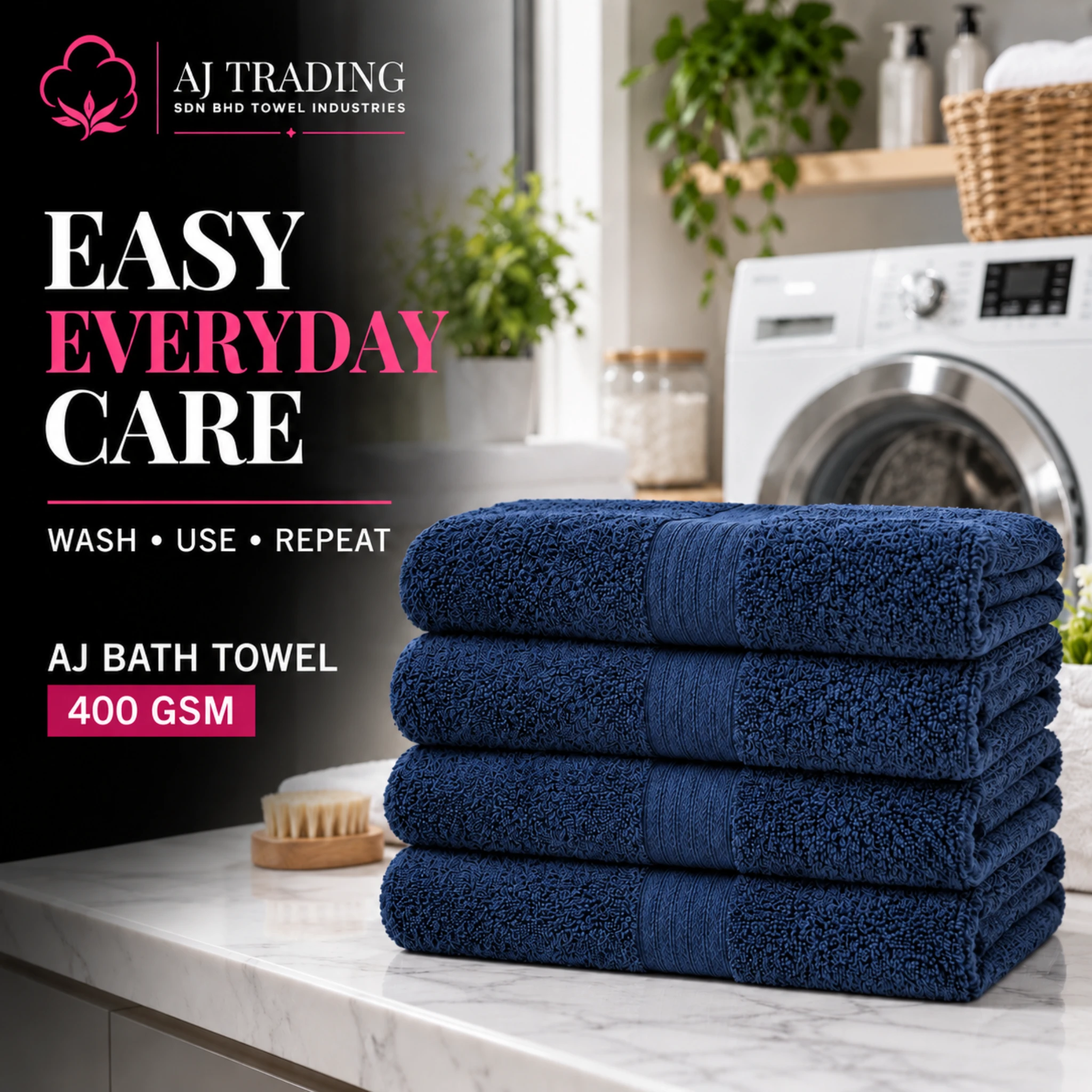 400 GSM Cotton Bath Towel 27×52 Inches – Fancy Design