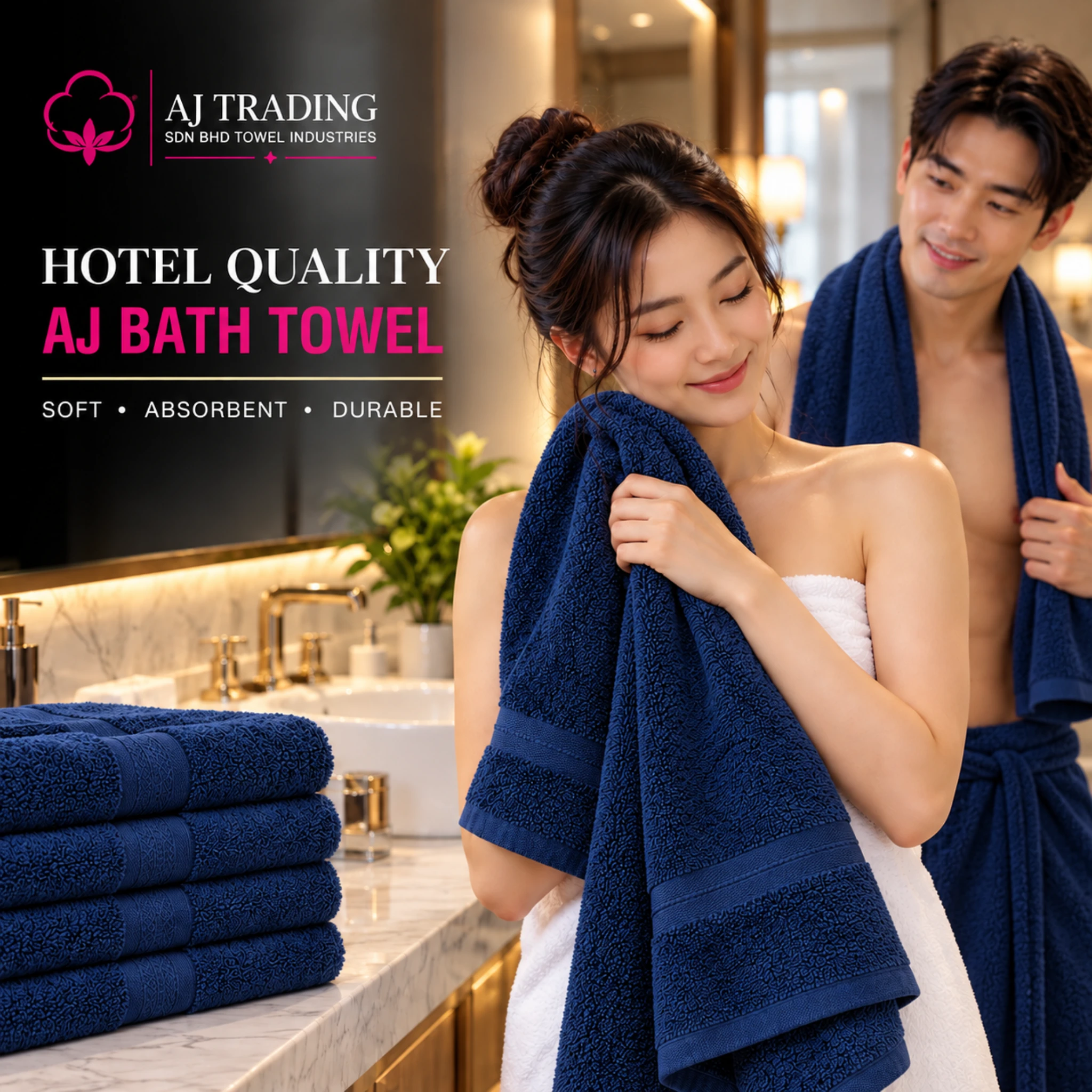 400 GSM Cotton Bath Towel 27×52 Inches – Fancy Design