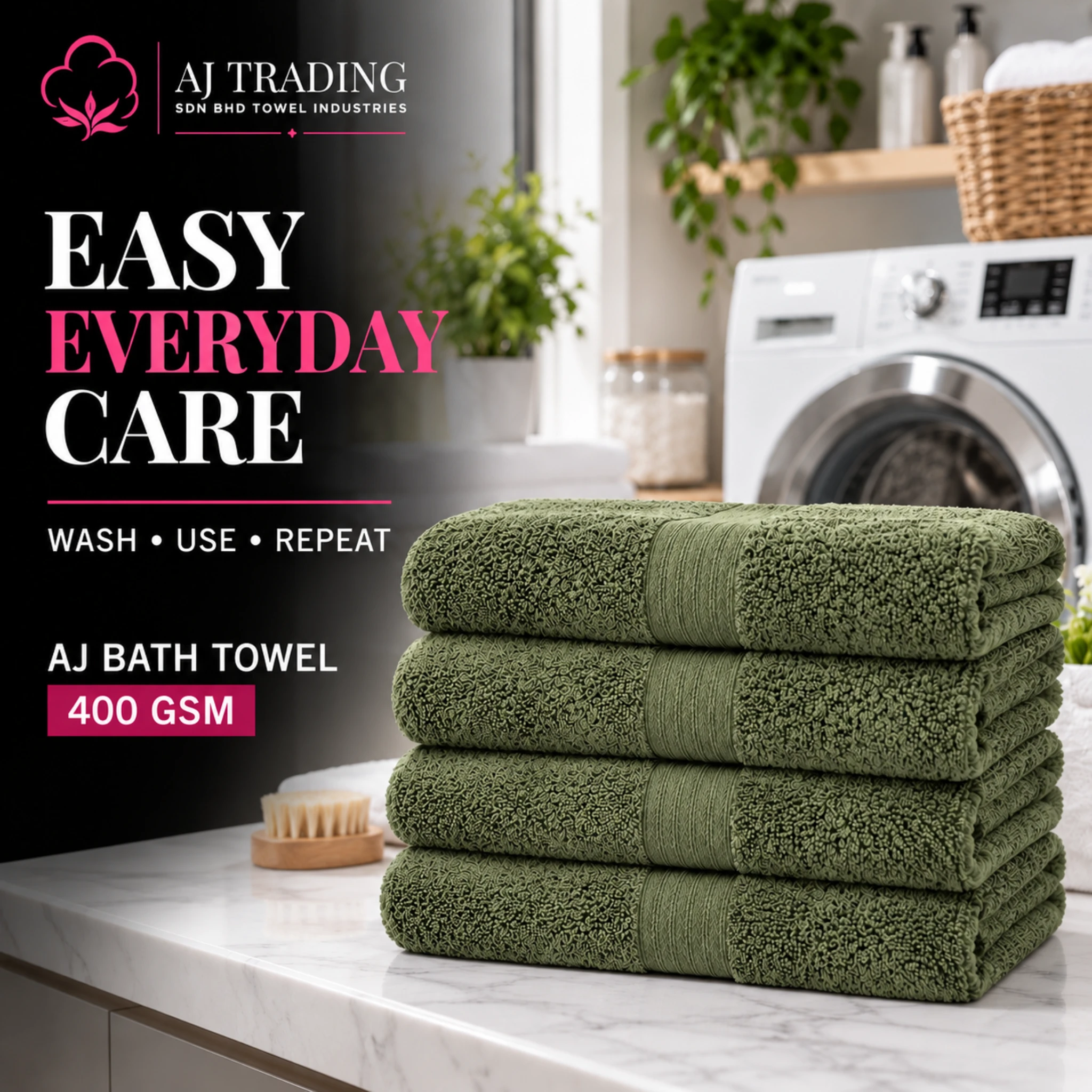 400 GSM Cotton Bath Towel 27×52 Inches – Fancy Design