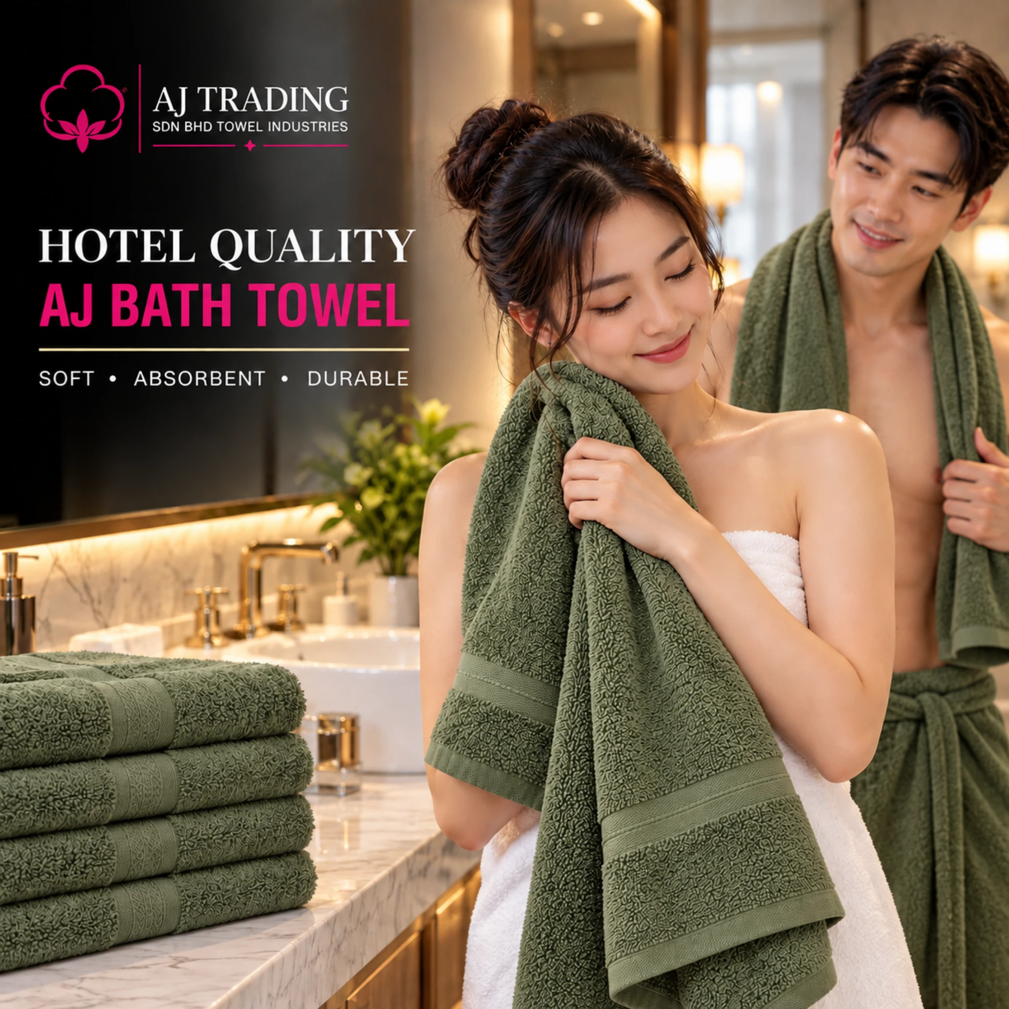 400 GSM Cotton Bath Towel 27×52 Inches – Fancy Design