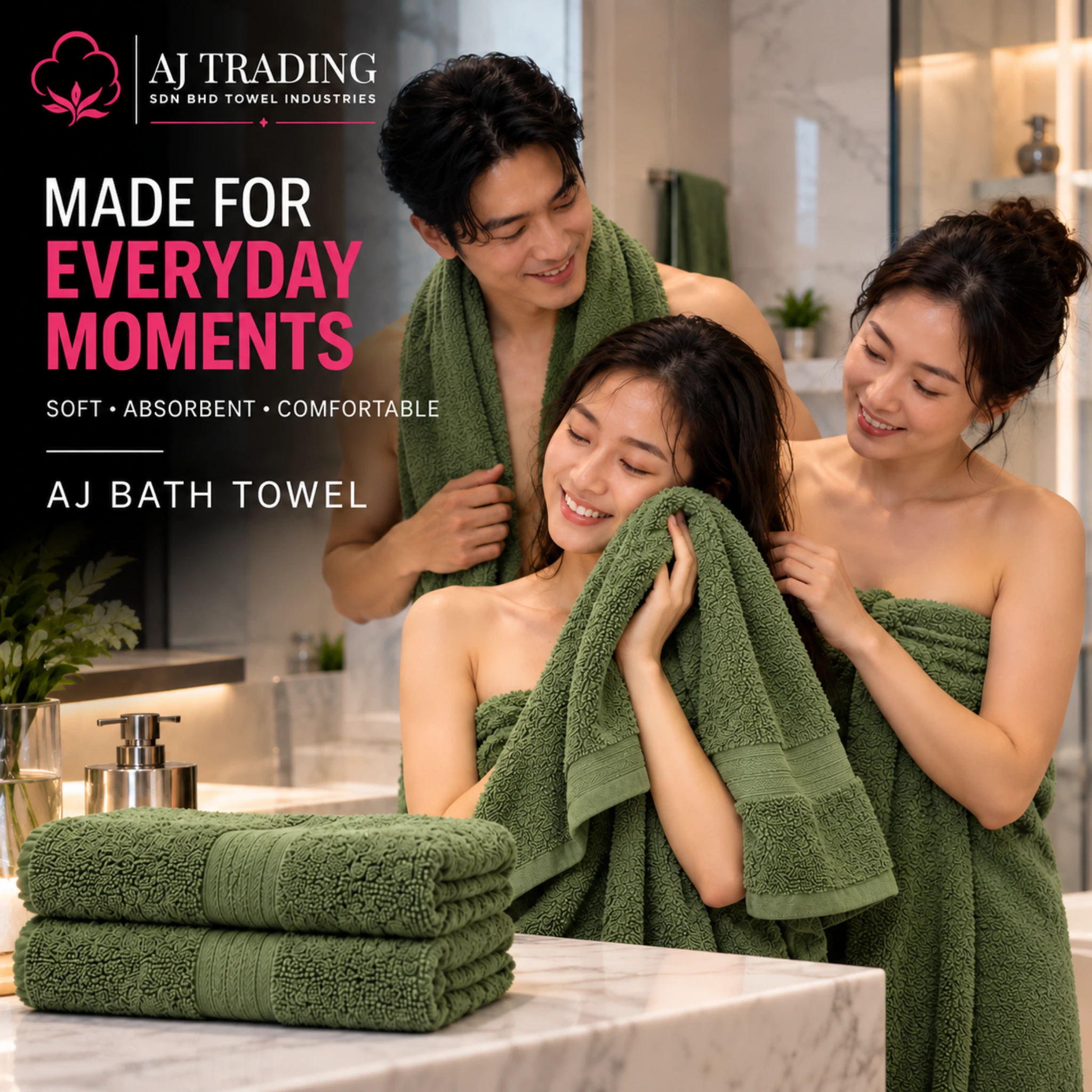 400 GSM Cotton Bath Towel 27×52 Inches – Fancy Design