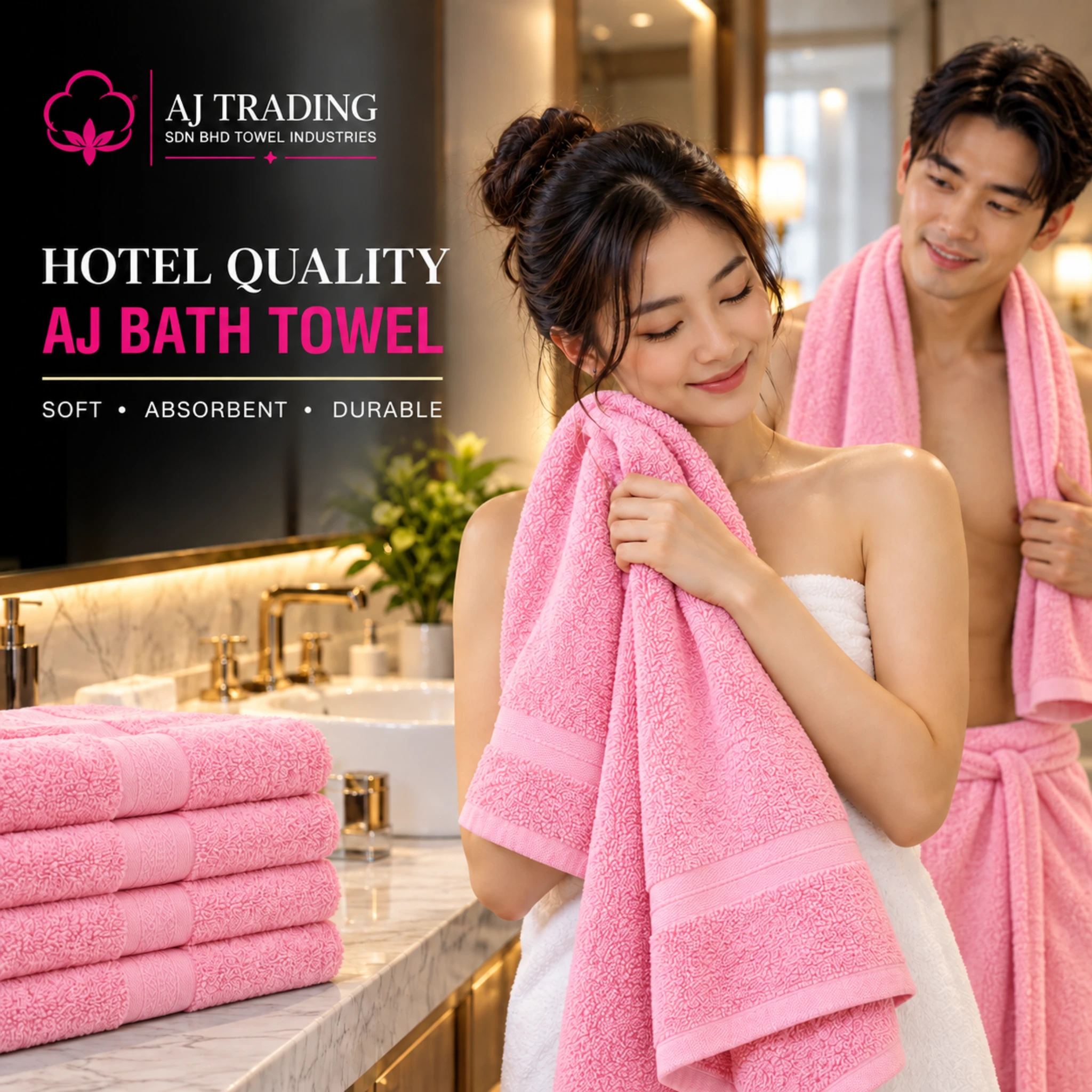 400 GSM Cotton Bath Towel 27×52 Inches – Fancy Design