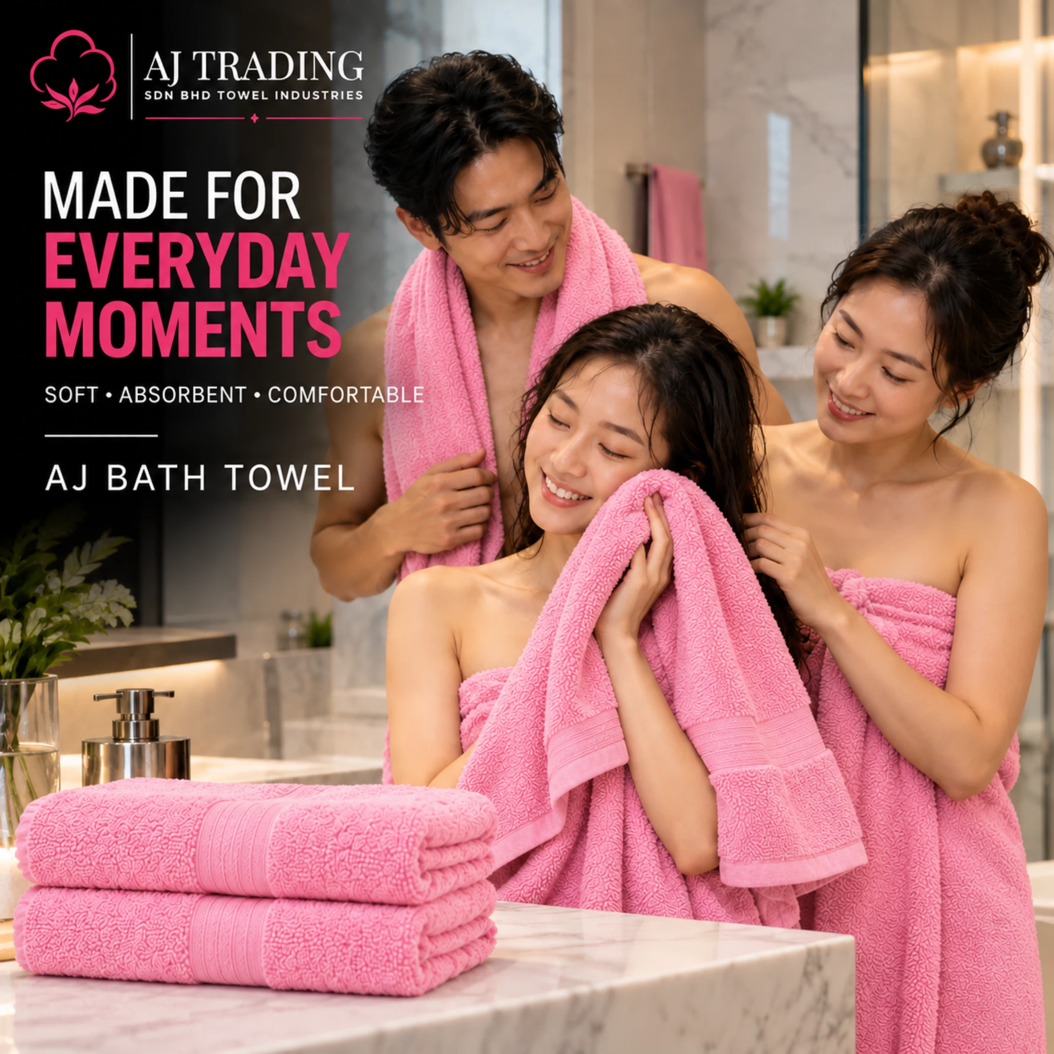 400 GSM Cotton Bath Towel 27×52 Inches – Fancy Design