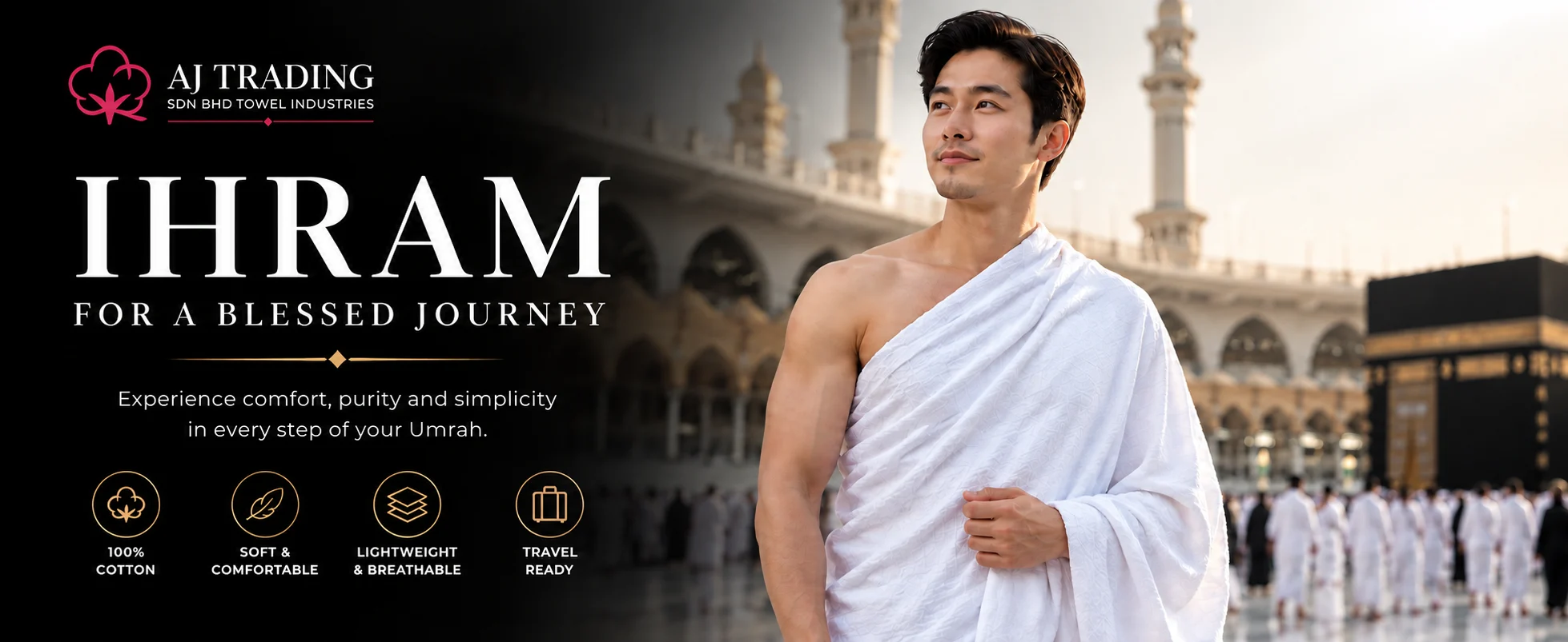 Plain Kain Ihram – 45×90 Inches