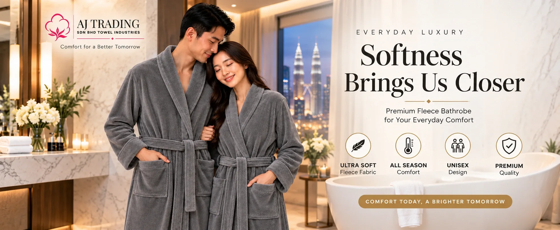 Premium Fleece Fancy Bathrobe