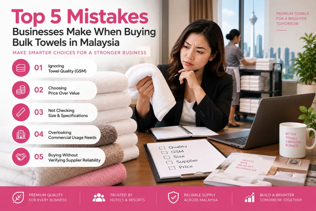 Top 5 Mistakes Businesses Make When Buying Bulk Towels in Malaysia