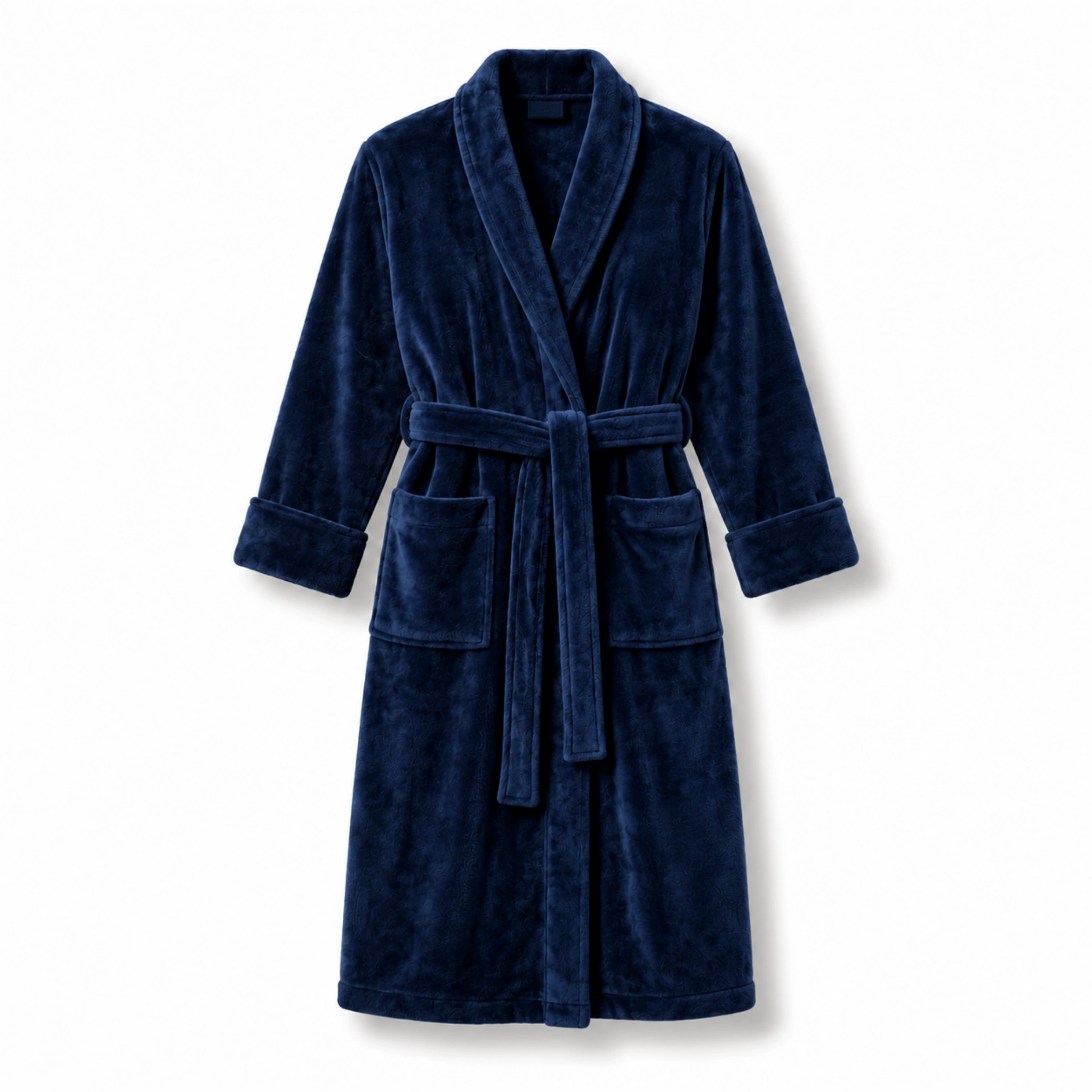 Fleece Bathrobe with Adjustable Waist Belt and Strong Stitching