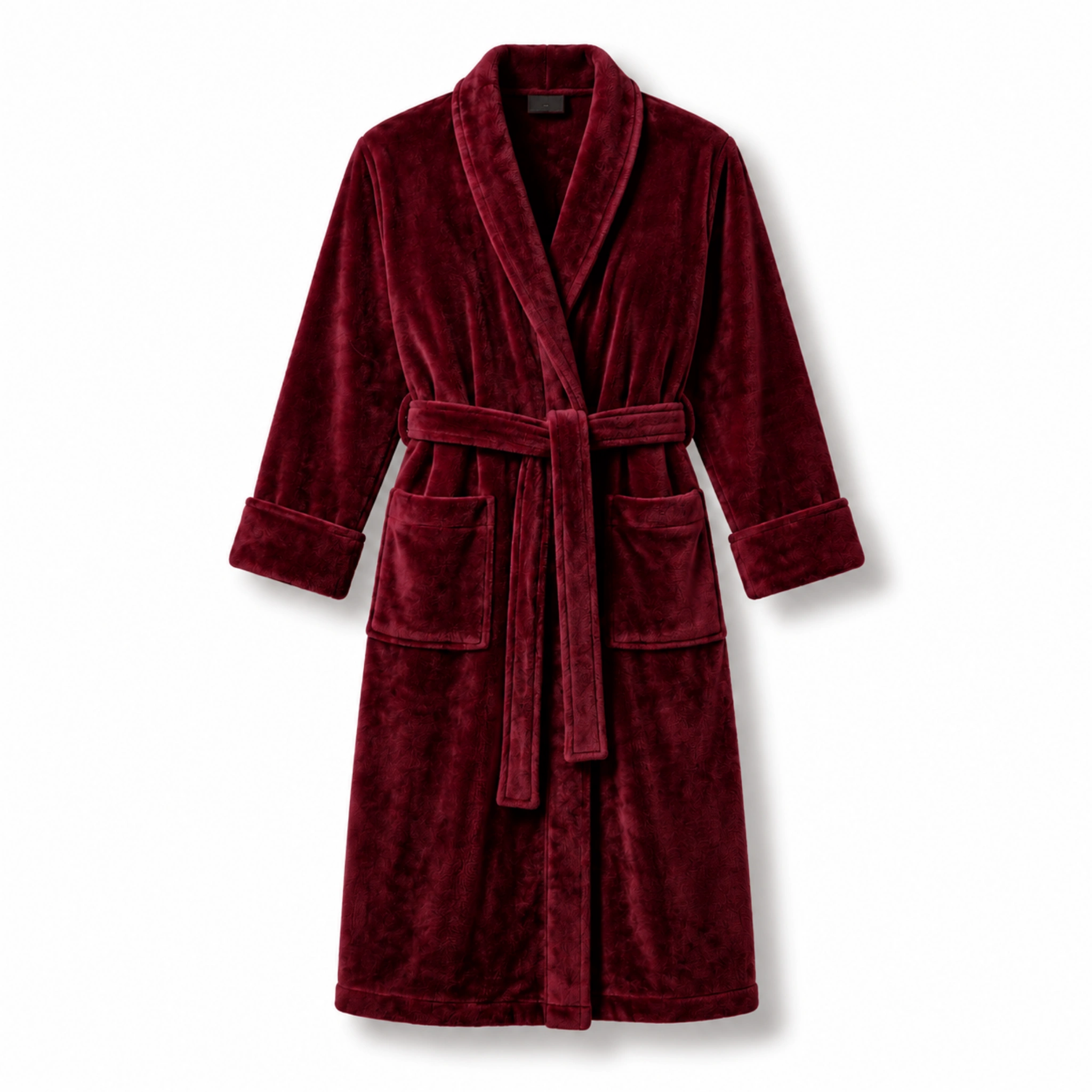 Fleece Bathrobe with Adjustable Waist Belt and Strong Stitching
