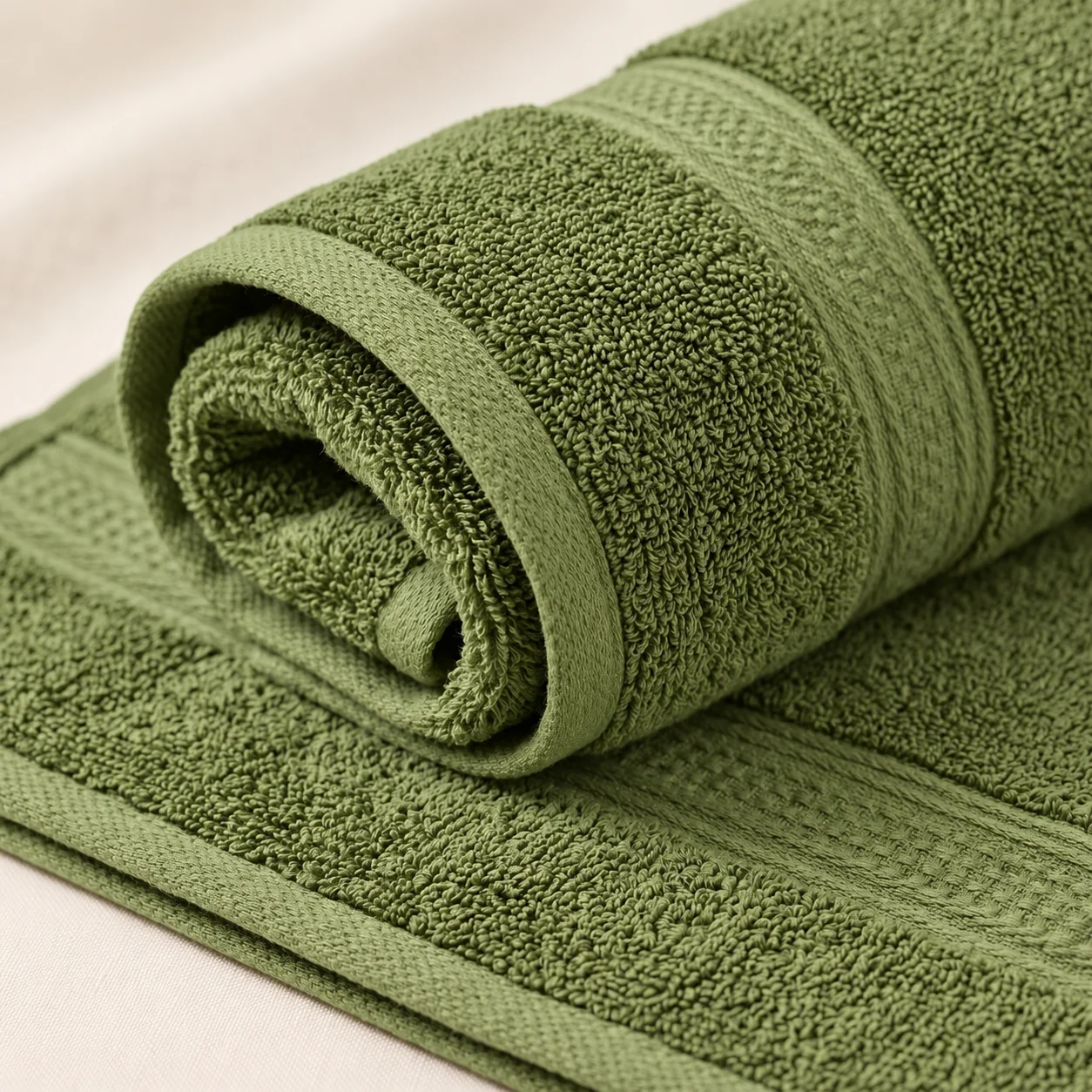 bath towel macha green