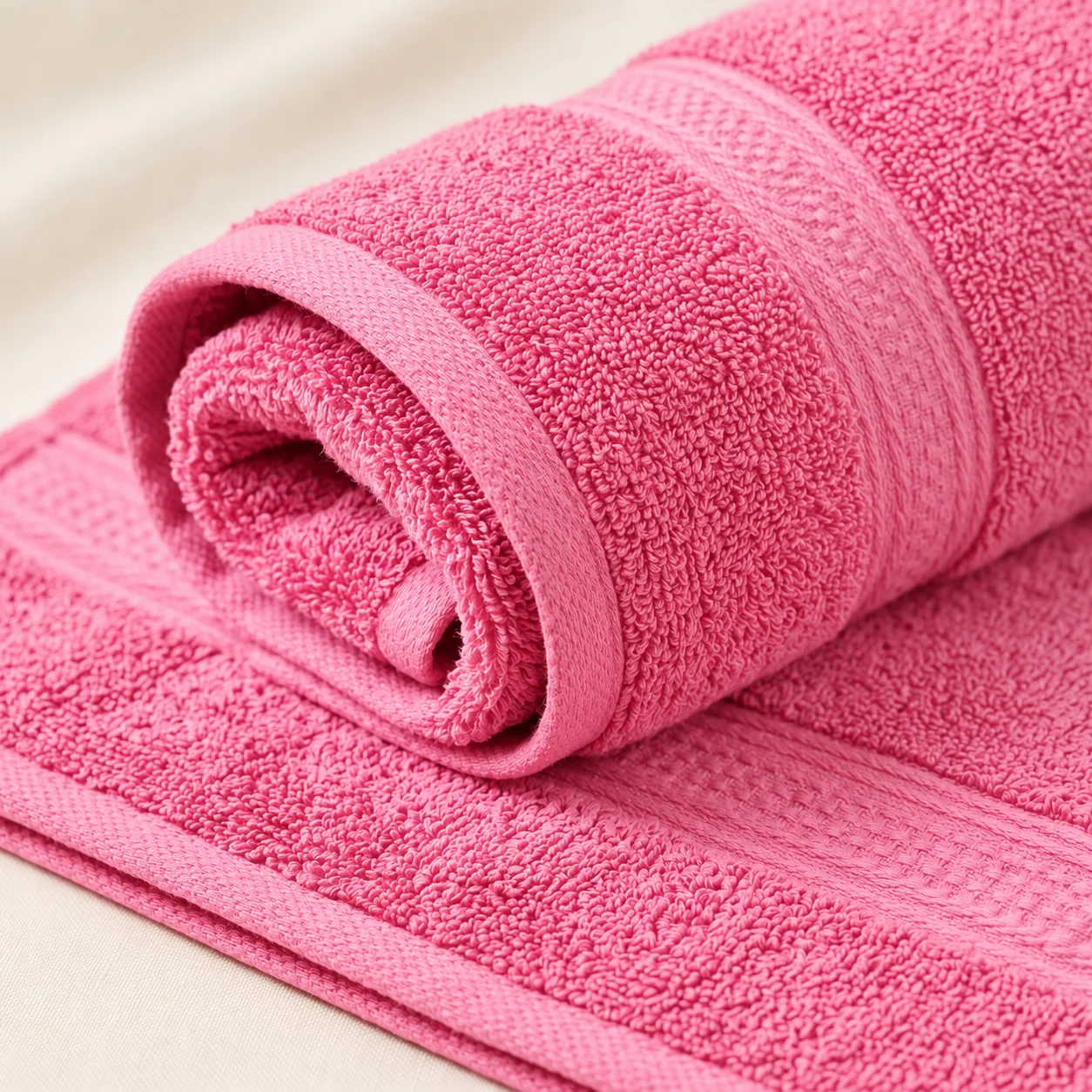 Bath towel Pink
