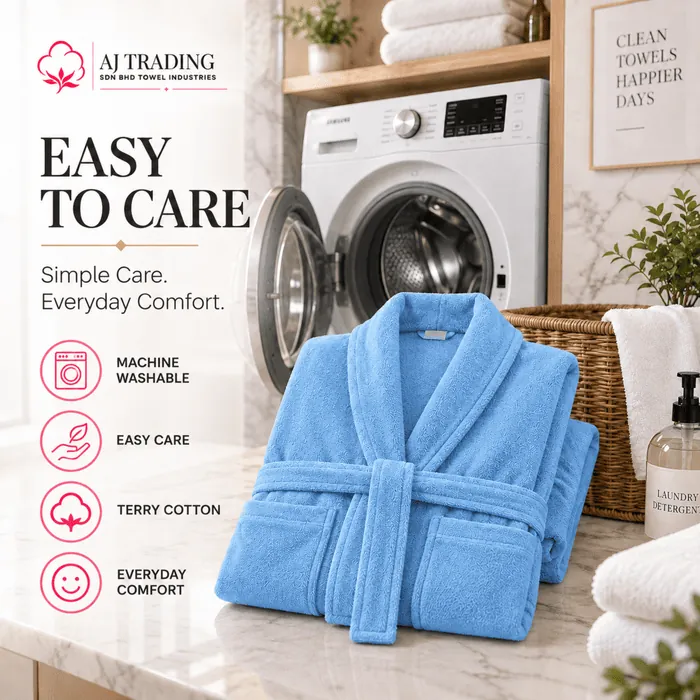 Terry Cotton Fancy Bathrobe – Soft and Comfortable Bathrobe