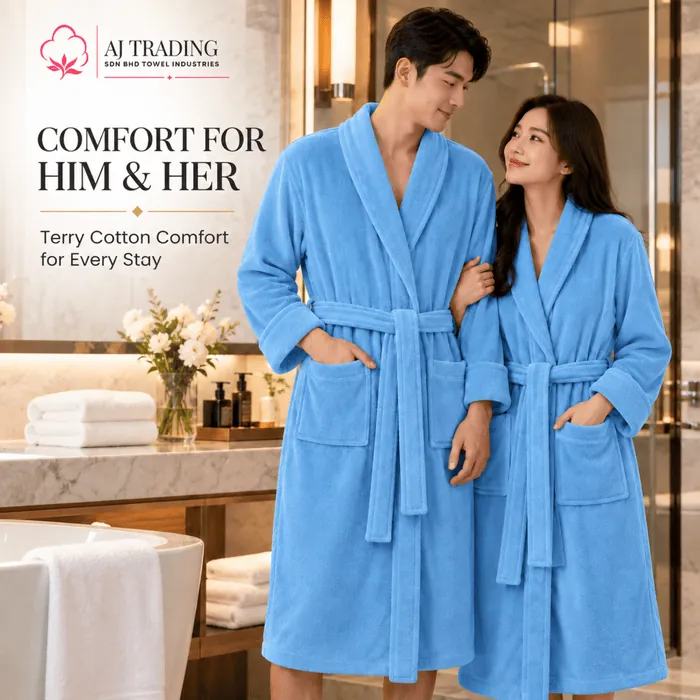 Terry Cotton Fancy Bathrobe – Soft and Comfortable Bathrobe
