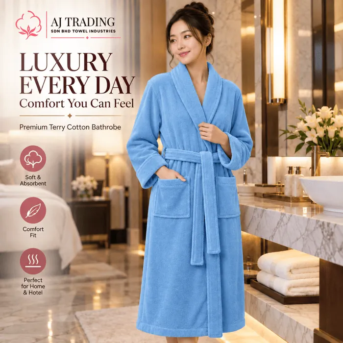 Terry Cotton Fancy Bathrobe – Soft and Comfortable Bathrobe