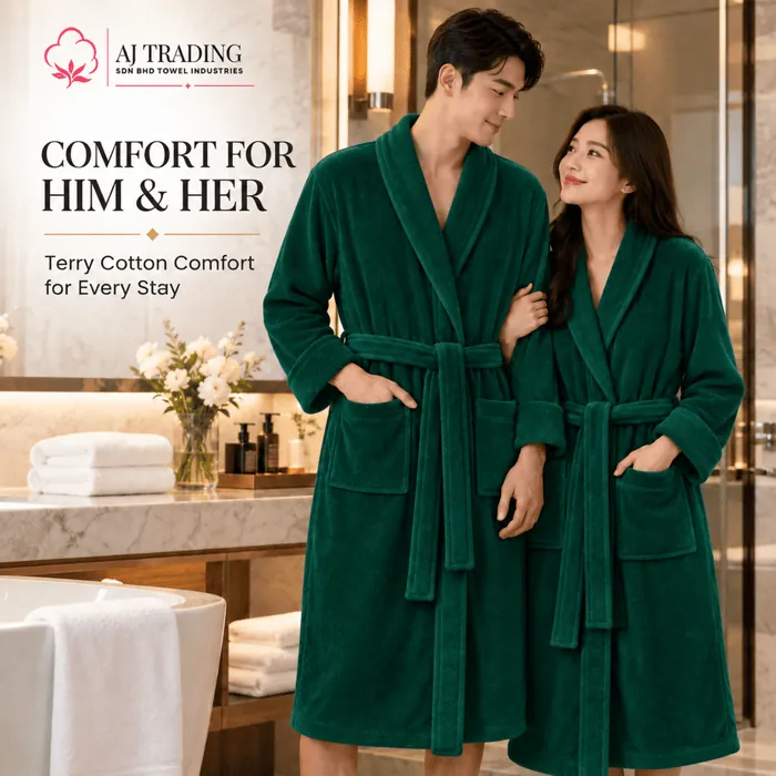 Terry Cotton Fancy Bathrobe – Soft and Comfortable Bathrobe