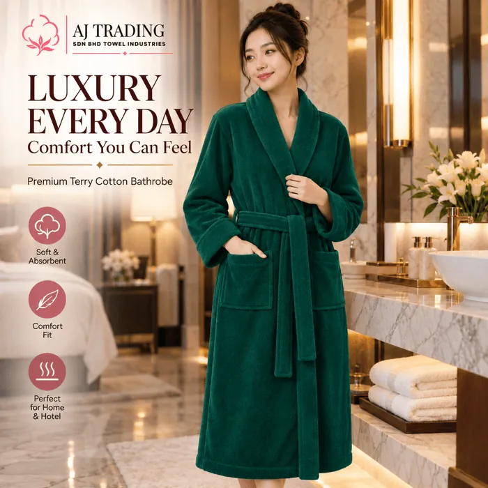 Terry Cotton Fancy Bathrobe – Soft and Comfortable Bathrobe