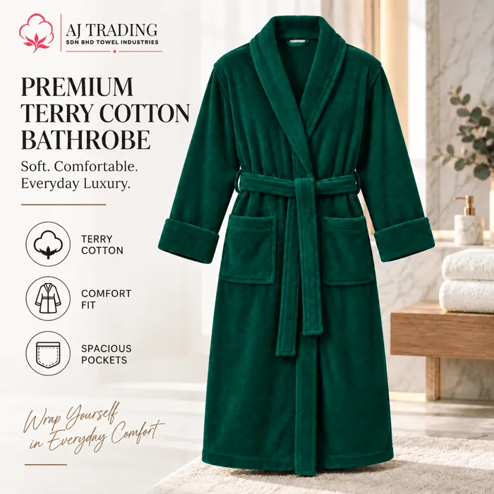 Terry Cotton Fancy Bathrobe – Soft and Comfortable Bathrobe