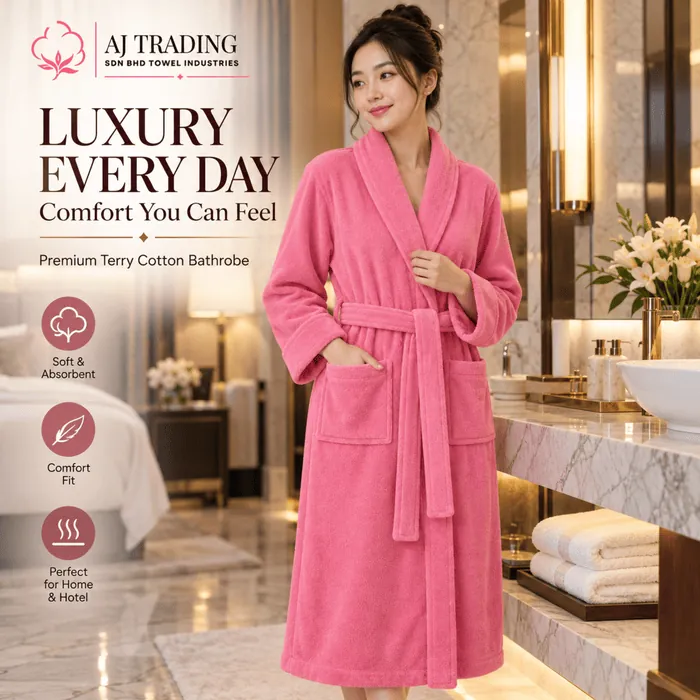 Terry Cotton Fancy Bathrobe – Soft and Comfortable Bathrobe