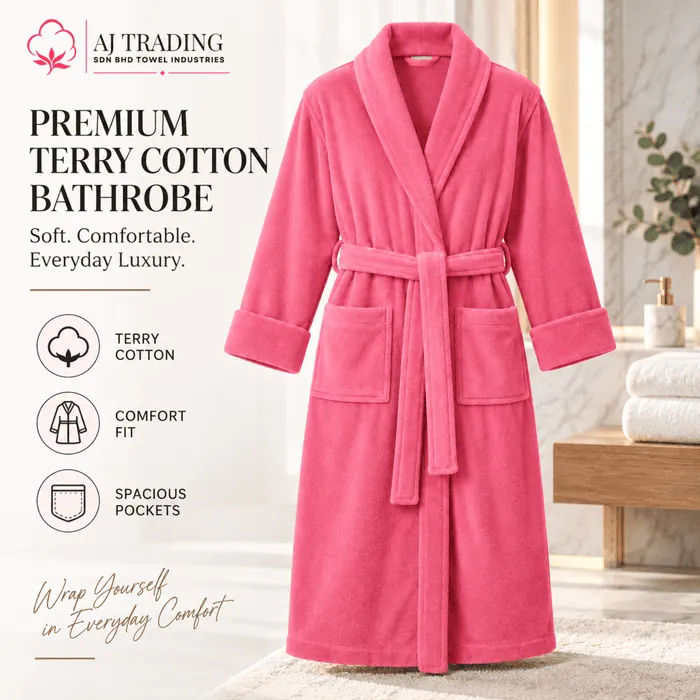 Terry Cotton Fancy Bathrobe – Soft and Comfortable Bathrobe