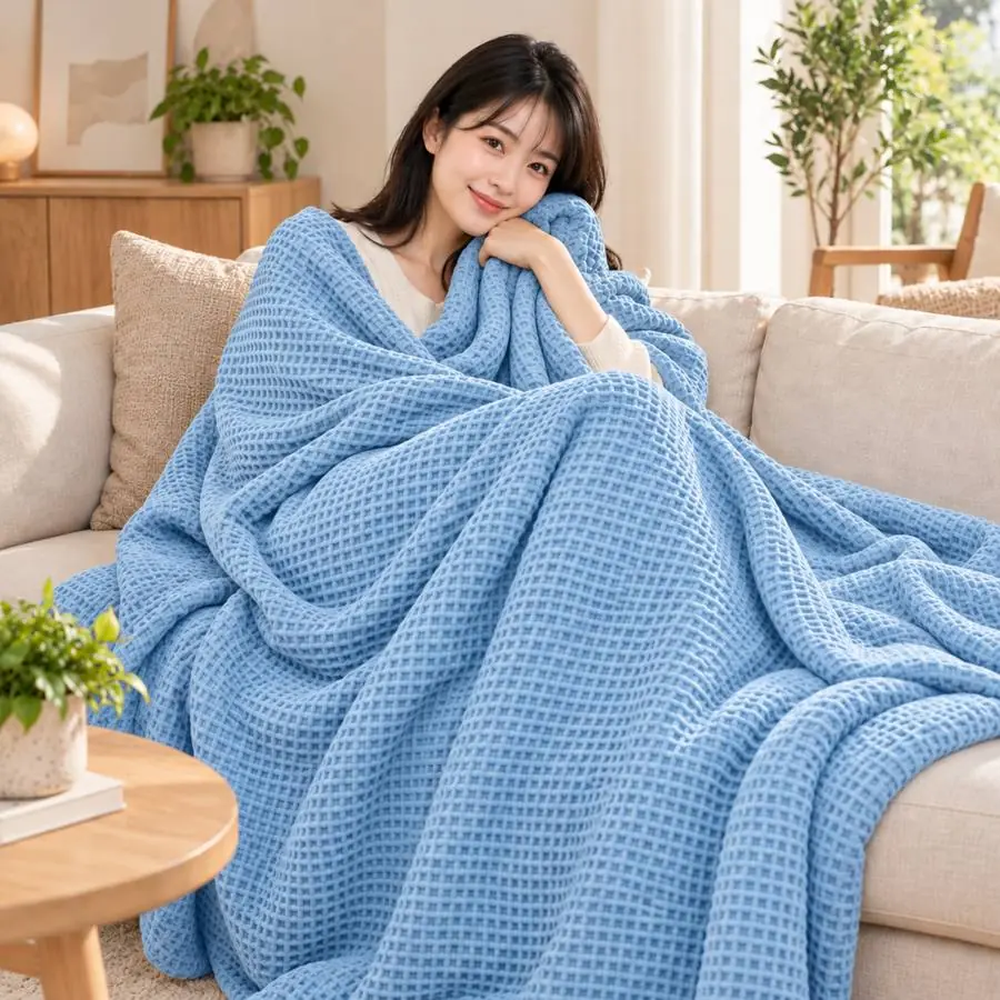 Waffle Blanket 60x80 – 1000 GSM Pure Cotton