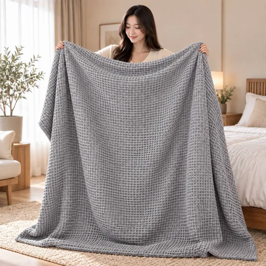 Waffle Blanket 60x80 – 1000 GSM Pure Cotton