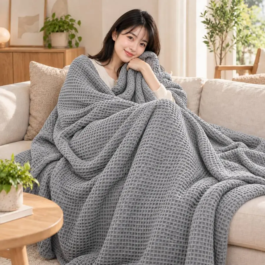 Waffle Blanket 60x80 – 1000 GSM Pure Cotton