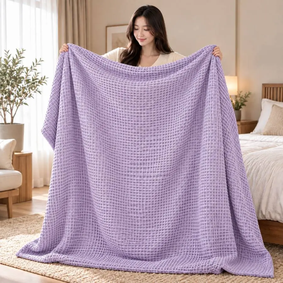 Waffle Blanket 60x80 – 1000 GSM Pure Cotton