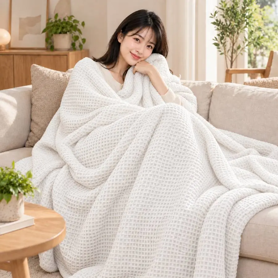 Waffle Blanket 60x80 – 1000 GSM Pure Cotton
