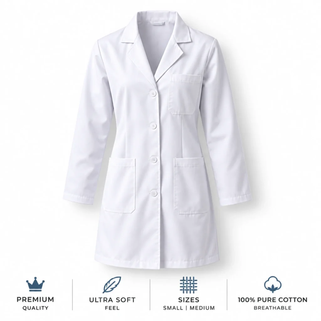 Premium White Cotton Lab Coat